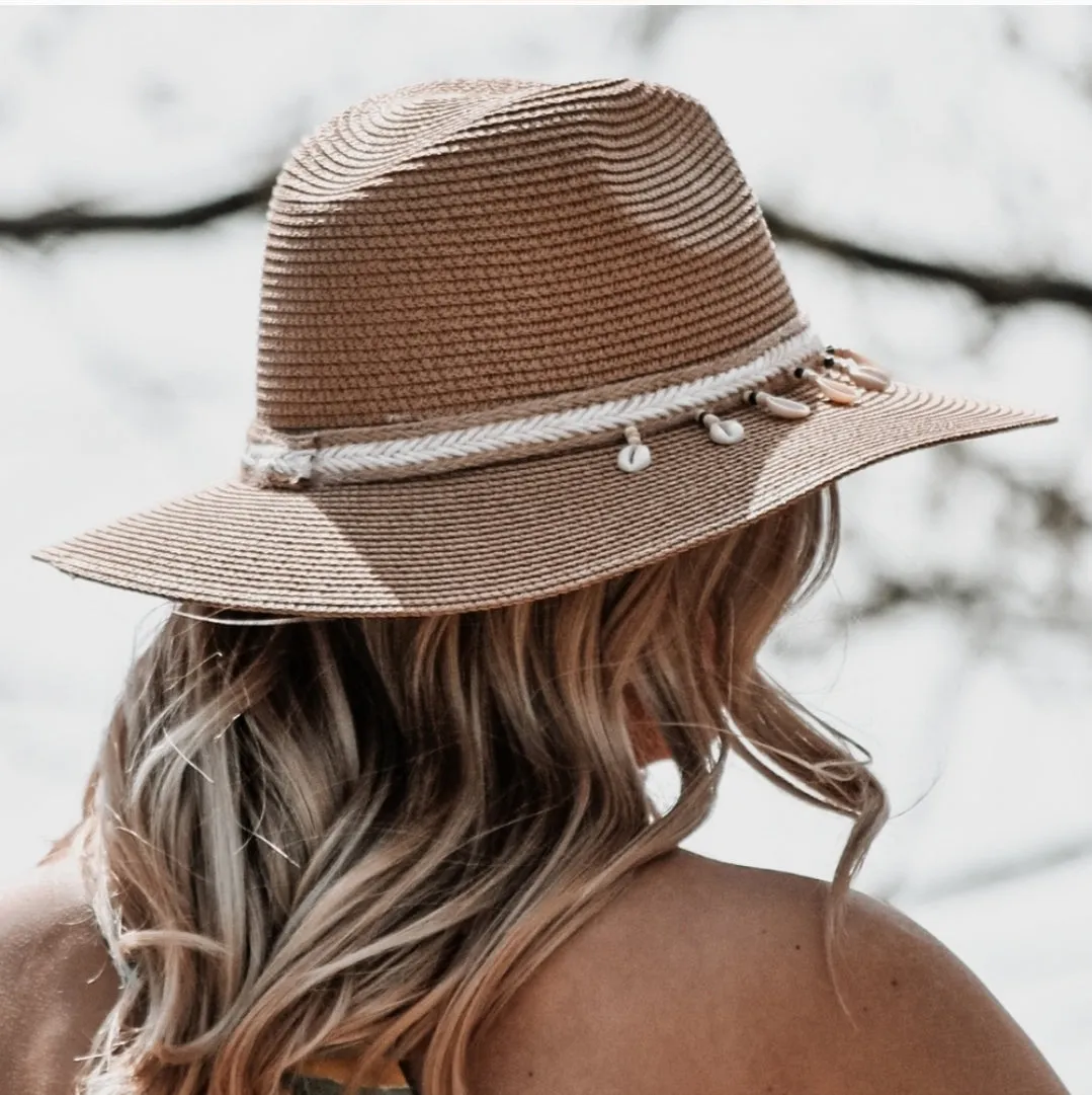 Cowrie Shell Panama Hat