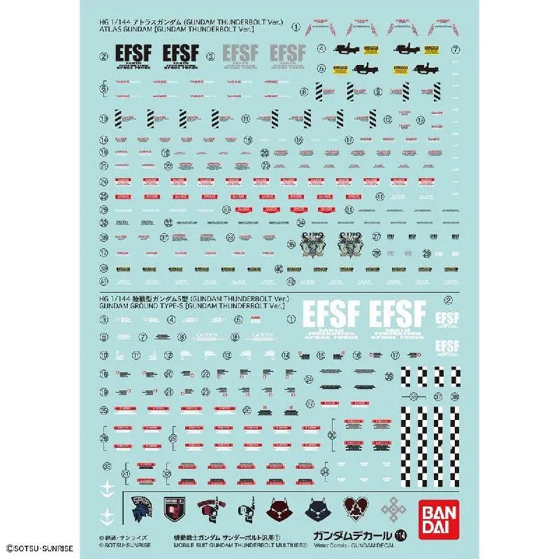 Gundam Decal [114] Mobile Suit Gundam Thunderbolt Multiuse 1