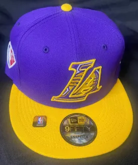 LA Lakers NBA SnapBack Purple/Yellow Visor