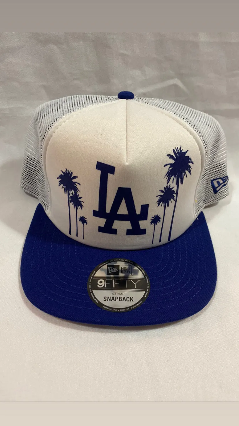 Los Angeles Dodgers MLB 2022 ASG New Era 9Fifty Trucker Snapback Hat White/Royal Blue
