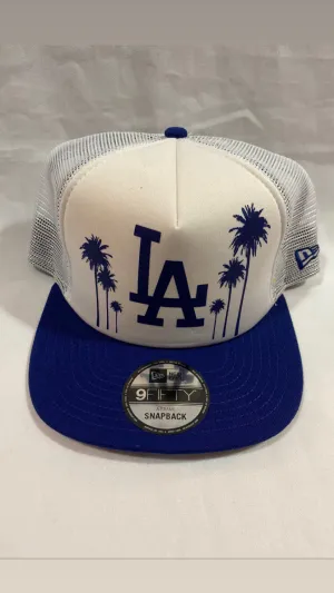 Los Angeles Dodgers MLB 2022 ASG New Era 9Fifty Trucker Snapback Hat White/Royal Blue