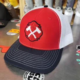 ONE-OFF Maltese Hat- Snapback RWB with Navy/White CENTERED