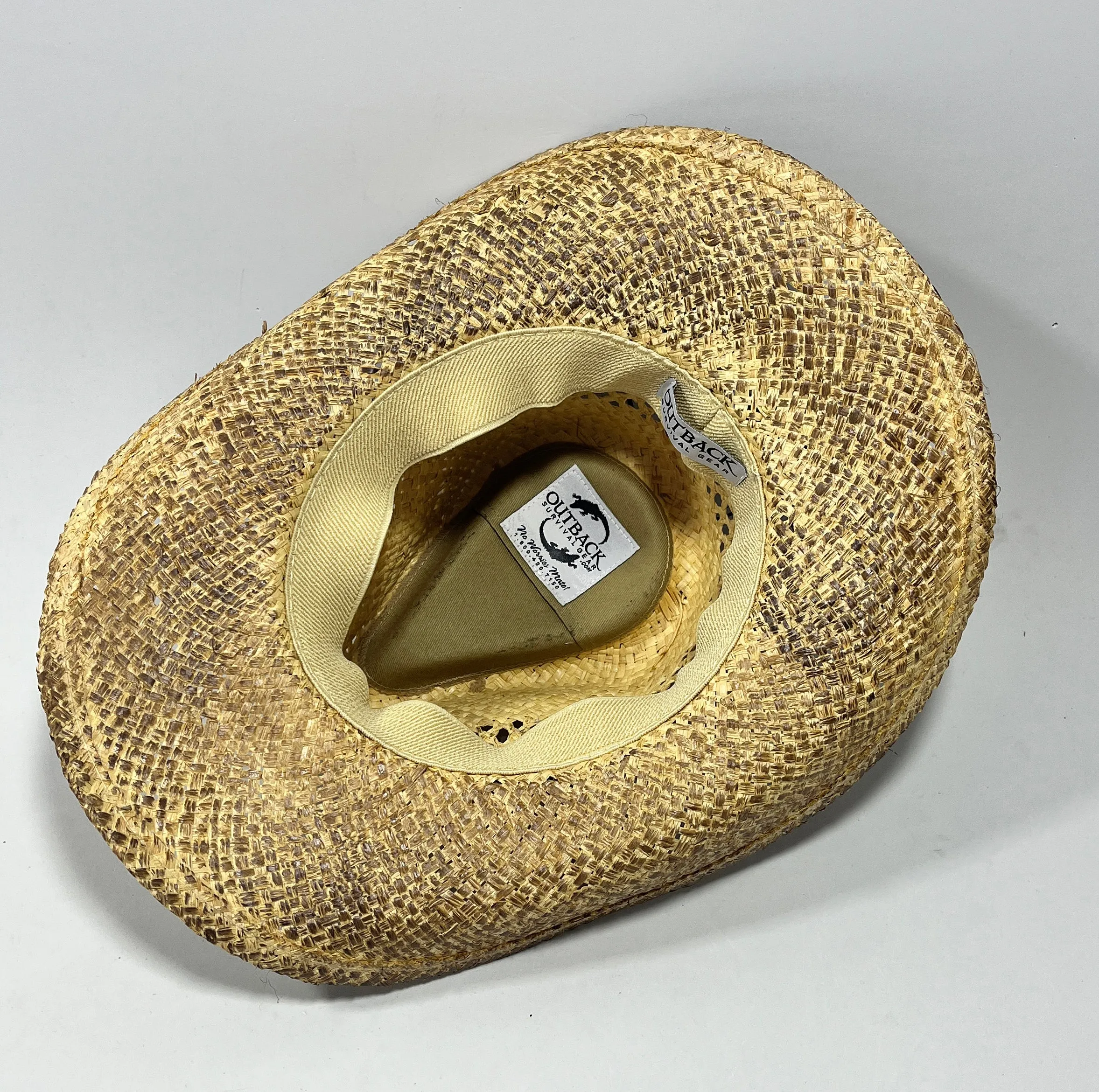 Outback Survival Gear Straw Hat Newcastle Country Turquise stones SNEWSP
