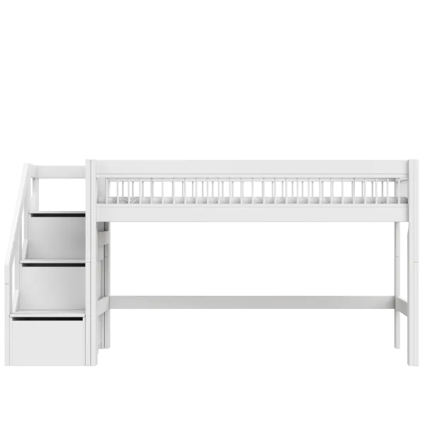 Semi high bed with stepladder - Breeze