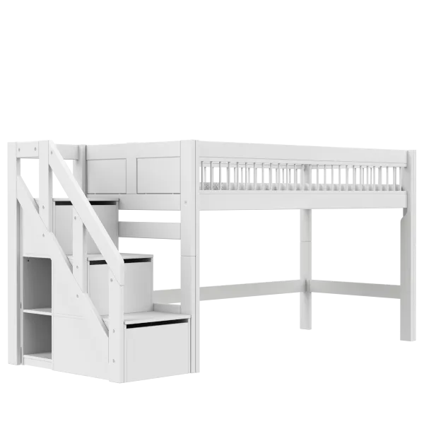 Semi high bed with stepladder - Breeze