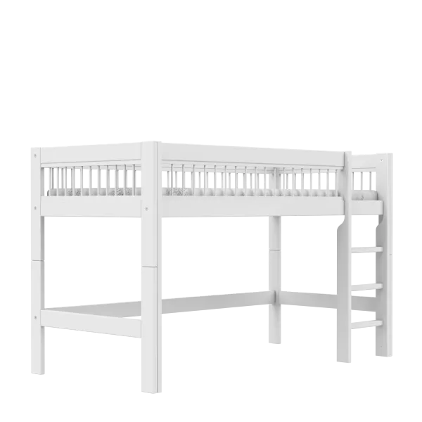 Semi high bed with straight ladder - Breeze