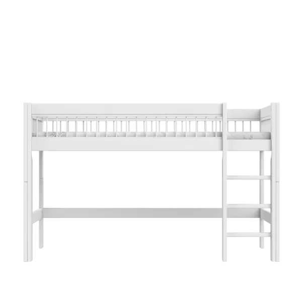 Semi high bed with straight ladder - Breeze