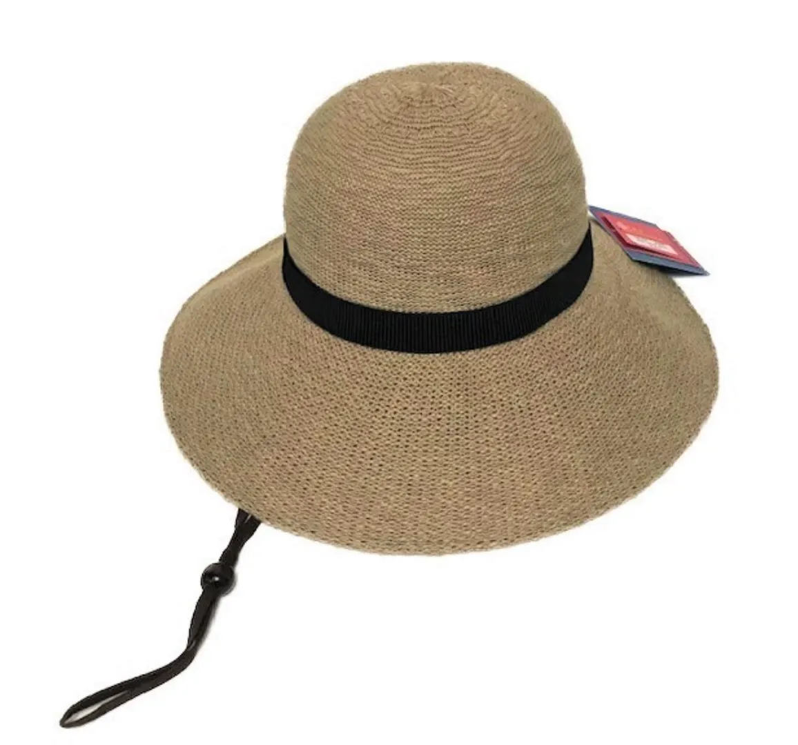 Shihreen Cotton Blend Hat with Tie