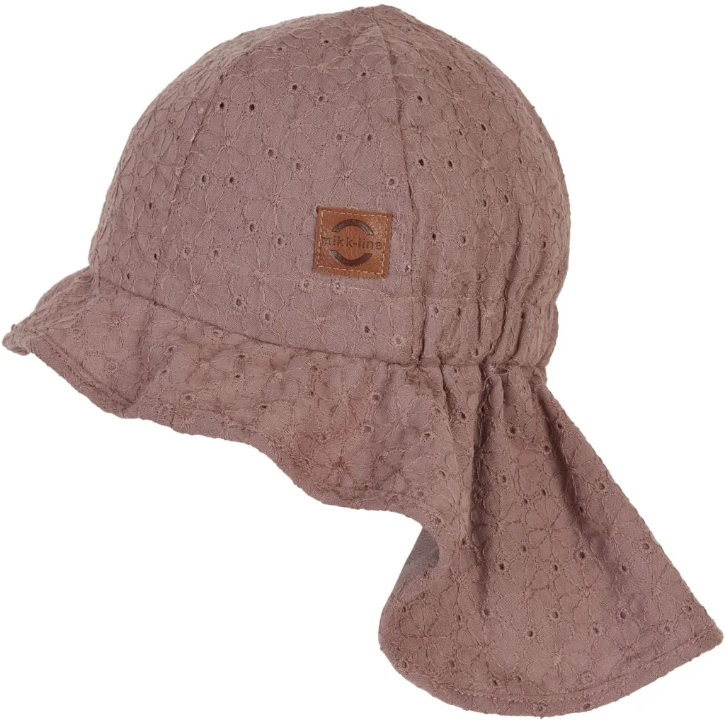 Summerhat Long Neck UPF50  w. Embroidery - Twilight Mauve