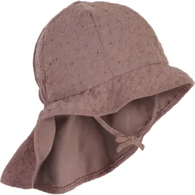 Summerhat Long Neck UPF50  w. Embroidery - Twilight Mauve
