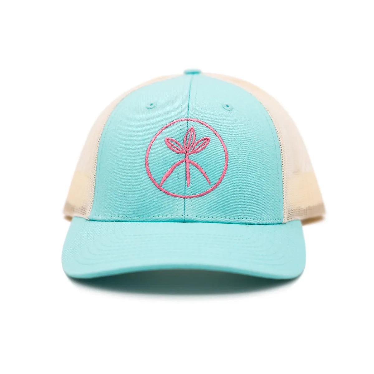 Turquoise Tri-Leaf - Trucker
