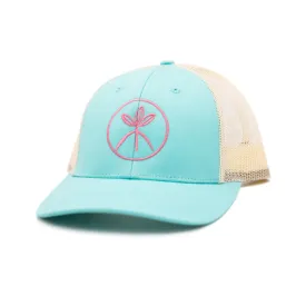 Turquoise Tri-Leaf - Trucker