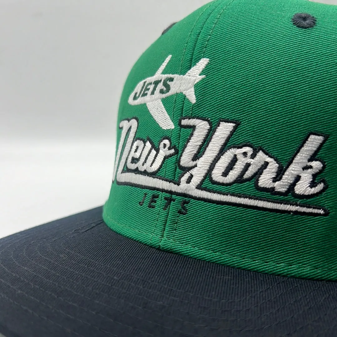 Vintage New York Jets NFL Black Visor Snapback